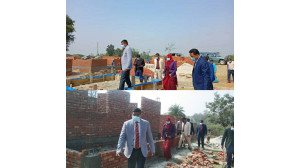 সদর উপজেলার নির্মাণাধীন আশ্রয়ণ প্রকল্পের গৃহ পরিদর্শন করলেন জেলা প্রশাসক এ কে এম গালিব খান   