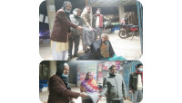 ছিন্নমূল মানুষের মাঝে মেয়র নজরুল ইসলামের শীতবস্ত্র বিতরণ