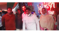মেয়র প্রার্থী আনোয়ার হোসেনের পৌর এলাকার বিভিন্ন পূজা মণ্ডপ পরিদর্শন