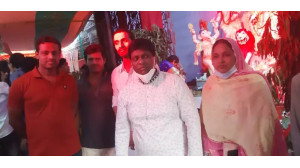  মেয়র প্রার্থী আনোয়ার হোসেনের  পৌর এলাকার বিভিন্ন পূজা মণ্ডপ  পরিদর্শন