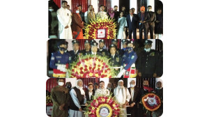 চাঁপাইনবাবগঞ্জে একুশের প্রথম প্রহরে ভাষাশহীদদের প্রতি শ্রদ্ধা