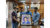 বাইসপুতুল মন্দির কমিটির পক্ষ থেকে ইউএনও কে বিদায় সংবর্ধনা