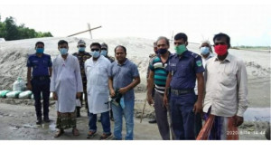 অবৈধ বালু উত্তোলনের দায়ে ভ্রাম্যমাণ আদালতে ১ লাখ টাকা জরিমানা