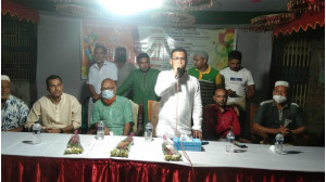 চাঁপাইনবাবগঞ্জে সদরঘাট বাজার সমিতির উদ্বোধন করলেন মেয়র প্রার্থী মোখলেসুর রহমান