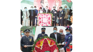 বিনম্র  শ্রদ্ধাঞ্জলি,পতাকা উত্তোলন ও বঙ্গবন্ধুর ম্যুরাল উদ্ধোধনের মধ্যদিয়ে মহান বিজয় দিবস পালিত   