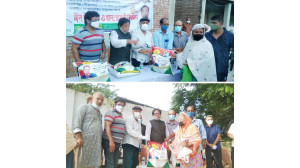 চাঁপাইনবাবগঞ্জ পৌরসভার ১,১৩ ও ১৪নং ওয়ার্ডে এরফান গ্রুপের ঈদ সামগ্রী ও খাদ্যসহায়তা বিতরণ