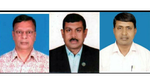 চাঁপাইনবাবগঞ্জ জেলা প্রেসক্লাবের সভাপতি আলমগীর সেক্রেটারী  ডাবলু কুমার ঘোষ ও আশরাফুল ইসলাম রঞ্জু 