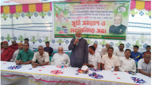 ধাইনগর ইউনিয়নে চেয়ারম্যান প্রার্থী মতিউর রহমান মতির সুধী সমাবেশ ও মতবিনিময়