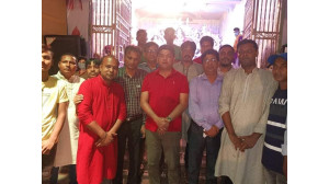 পৌর এলাকার বিভিন্ন পূজা মণ্ডপ পরিদর্শন করলেন  মেয়র প্রার্থী সামিউল হক  লিটন