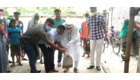 নামো রাজারামপুর নামোপাড়া ঈদগাহের বাউন্ডারি ওয়াল নির্মাণ কাজের উদ্বোধন