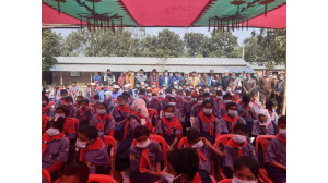 গোবরাতলা ইউনিয়নে  কাব পোষাক ও স্যানিটারী ন্যাপকিন বিতরণ